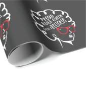 Proud Black Queen PhD Doctorate Degree Afstuderen Cadeaupapier (Rol Hoek)