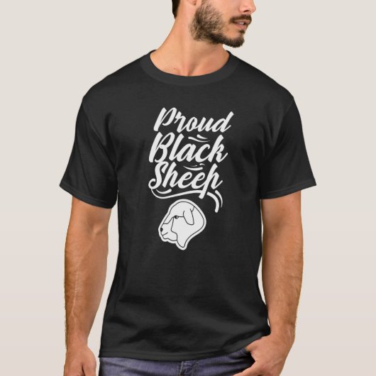 Proud Black Sheep Dark Gezegden Sarcastische Humor T-shirt (Voorkant)