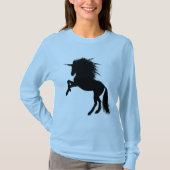 Proud Black Unicorn Silhouette Fantasy Animal, ZKA T-shirt (Voorkant)