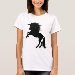 Proud Black Unicorn Silhouette Fantasy Animal, ZKA T-shirt