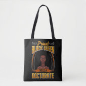 Proud Black Woman Doctorate Afstuderen Tote Bag (Voorkant)