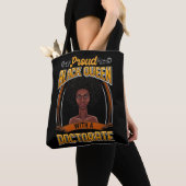 Proud Black Woman Doctorate Afstuderen Tote Bag (Dichtbij)