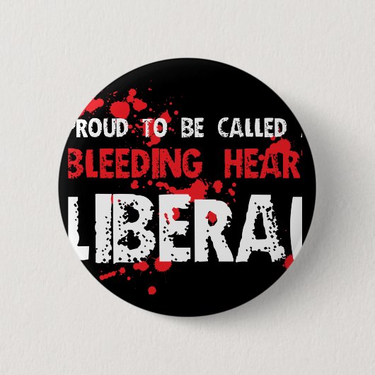 Proud Bleeding Heart Liberal Ronde Button 5,7 Cm (Voorkant)