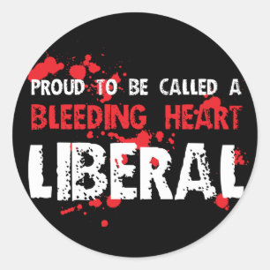 Proud Bleeding Heart Liberal Ronde Sticker