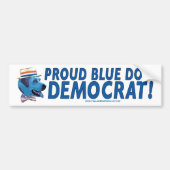 Proud Blue Dog Democraat! Bumpersticker (Voorkant)
