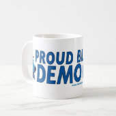 Proud Blue Dog Democraat! Koffiemok (Voorkant links)