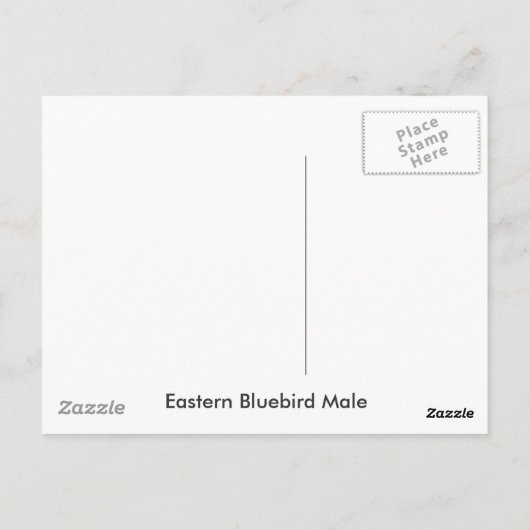 Proud Bluebird Briefkaart (Achterkant)