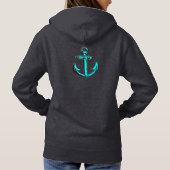 Proud Bluenoser Nova Scotia anchor sweater hoodie (Achterkant)