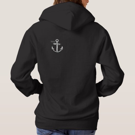 Proud Bluenoser Nova Scotia anchor sweater hoodie (Achterkant)