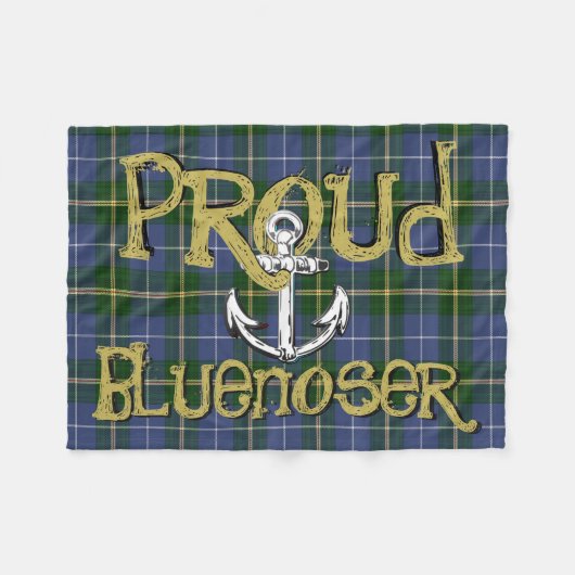 Proud Bluenoser Nova Scotia tartan anchor deken (Voorkant (Horizontaal))