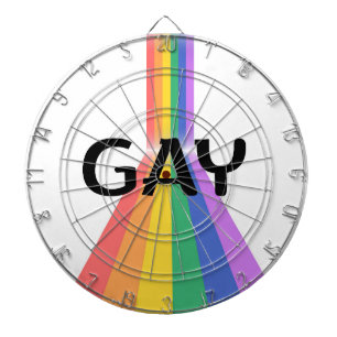 Proud & Bold - "GAY" Typography with Radiant Verti Dartbord