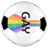Proud & Bold - "GAY" Typography with Radiant Verti Voetbal (Gedraaid)