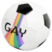 Proud & Bold - "GAY" Typography with Radiant Verti Voetbal (Drie kwart)