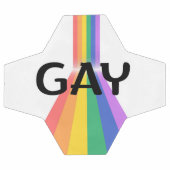 Proud & Bold - "GAY" Typography with Radiant Verti Voetbal (Enkel)