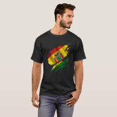 Proud Bolivian Root Torn Ripped Bolivia Flag T-shirt (Voorkant volledig)