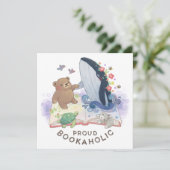 Proud Bookaholic: Magic of Books Illustration Kaart (Staand voorkant)