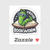 Proud Bookworm Schattigee Reading Sticker voor boe (Vel)