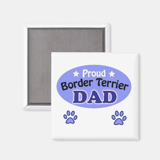 Proud Border Terrier dad Magneet (Voorkant / Achterkant)