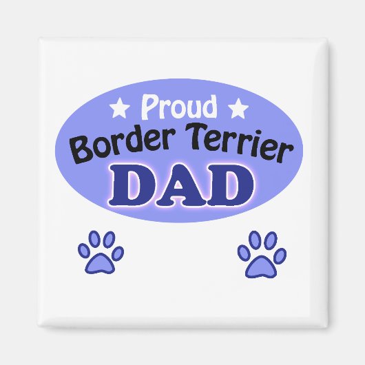 Proud Border Terrier dad Magneet (Voorkant)