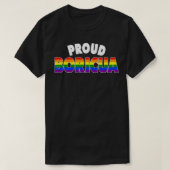 Proud Boricua Gay Pride LGBT Rainbow Puerto Rican T-shirt (Design voorkant)
