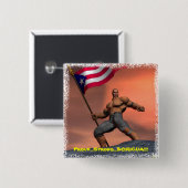 Proud Boricua!!! Vierkante Button 5,1 Cm (Voorkant /achterkant)