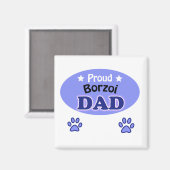 Proud Borzoi dad Magneet (Voorkant / Achterkant)