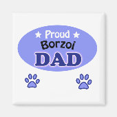 Proud Borzoi dad Magneet (Voorkant)