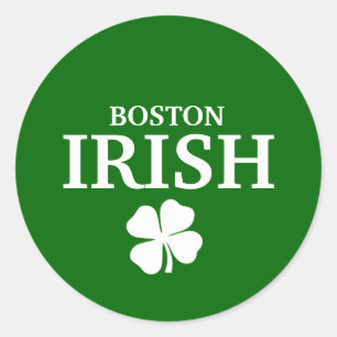 Proud BOSTON IRISH! St Patrick's Day Ronde Sticker