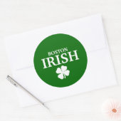 Proud BOSTON IRISH! St Patrick's Day Ronde Sticker (Envelop)