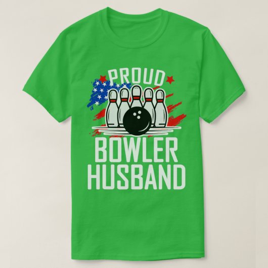 Proud Bowler Husband Bowling Lovers T T-shirt (Design voorkant)