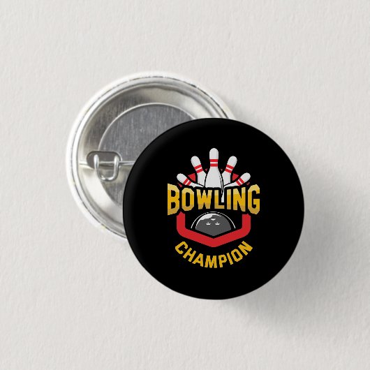 Proud Bowling Champion Ronde Button 3,2 Cm (Voorkant /achterkant)
