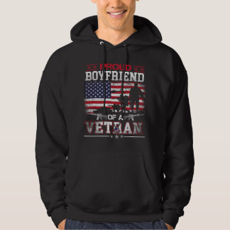 Proud Boyvriend van een Veteraan Veteran USA Vlag Hoodie