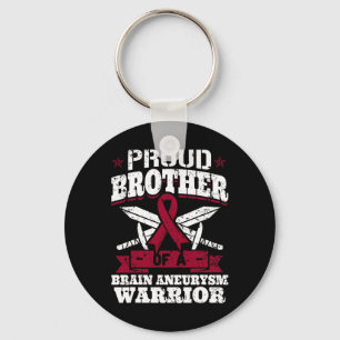 Proud broeder van een hersenaneurysm-warrior-aware sleutelhanger