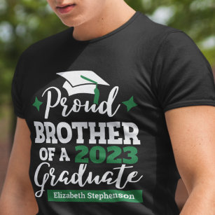 Proud Brother 2023 afstuderen zwarte groene pet T-shirt
