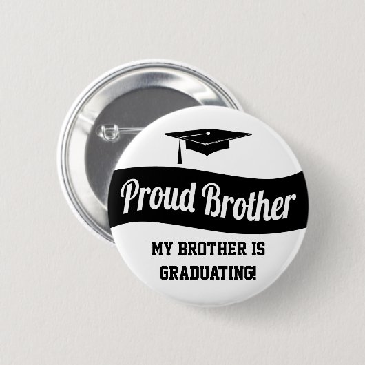 Proud Brother - Afstuderen Button (Voorkant /achterkant)