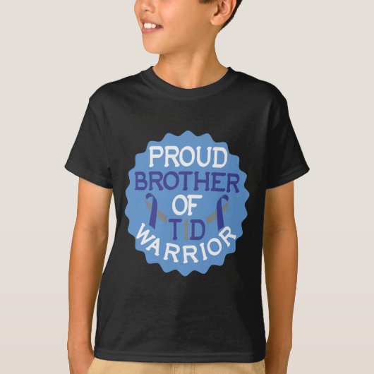 Proud Brother Diabetes Awareness Diabetic Warrior T-shirt (Voorkant)