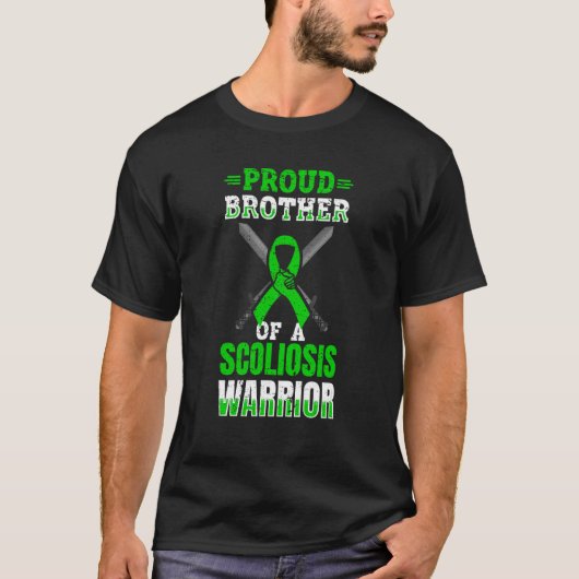 Proud Brother Of A Scoliosis Warrior  Scoliosos su T-shirt (Voorkant)