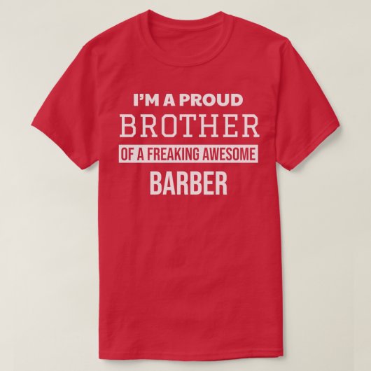 Proud Brother van Barber T-shirt (Design voorkant)