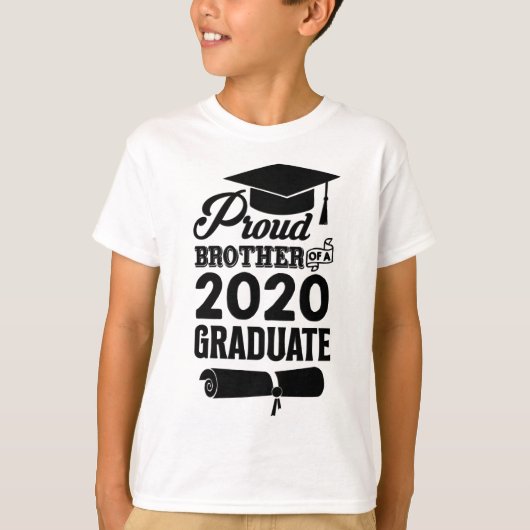 Proud Brother van een Afstuderen jaar 2020 T-shirt (Voorkant)