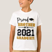 Proud Brother van een Afstuderen jaar 2021 T-shirt (Voorkant)