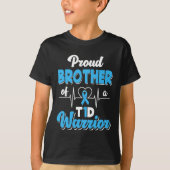 Proud Brother van een T1D-wasbetische diabetes A T-shirt (Voorkant)