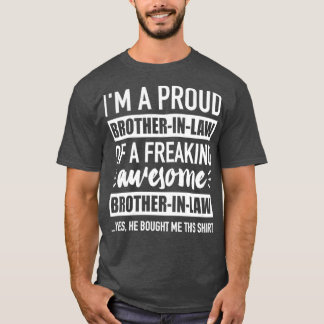 Proud brotherinlaw van geweldige brotherinlaw t-shirt