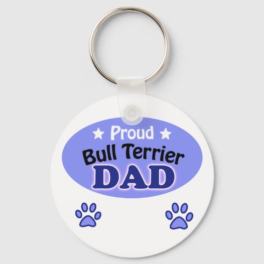 Proud Bull Terrier Dad Sleutelhanger (Voorkant)