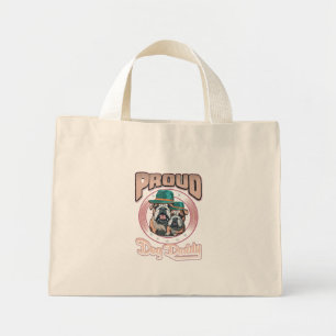 Proud Bulldog Dog Dad, Bulldog Vaderdag Gift Mini Tote Bag