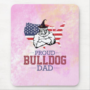 Proud Bulldog Dog Dad, Bulldog Vaderdag Gift Muismat