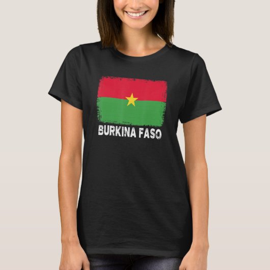 Proud Burkina Faso-vlag steunt Birkese mensen T-shirt (Voorkant)