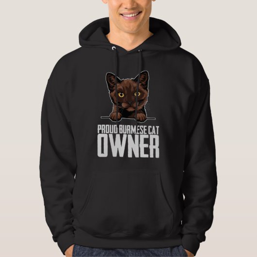 Proud burmese cat owner  1 hoodie (Voorkant)