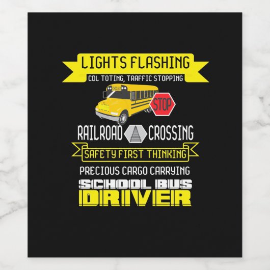 Proud Bus-stuurprogramma Wijn Etiket (Enkel label)