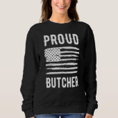 Proud Butcher Profession American Flag Trui (Voorkant)