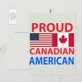 Proud Canadian American Briefkaart (Voorkant / Achterkant)